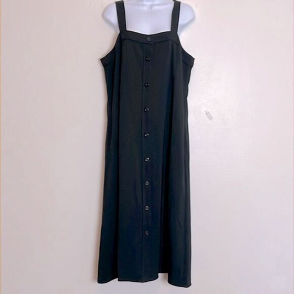 NWT Everlane Go Weave button down tank midi dress size 12 missing sash - Picture 3 of 12